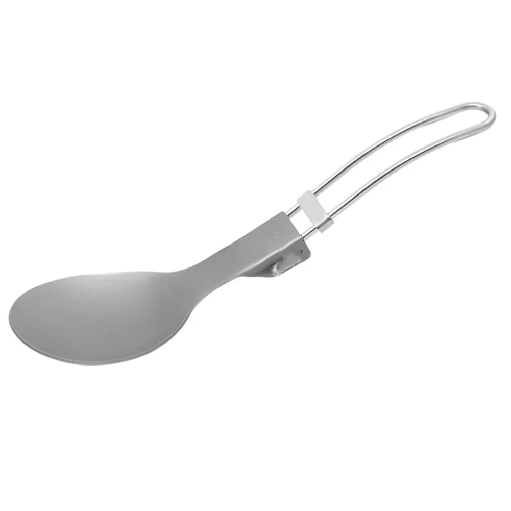 Ultralight Foldable Titanium Spoon for Camping and Hiking
