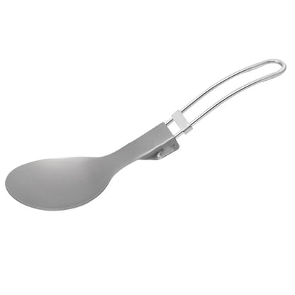 Ultralight Foldable Titanium Spoon for Camping and Hiking