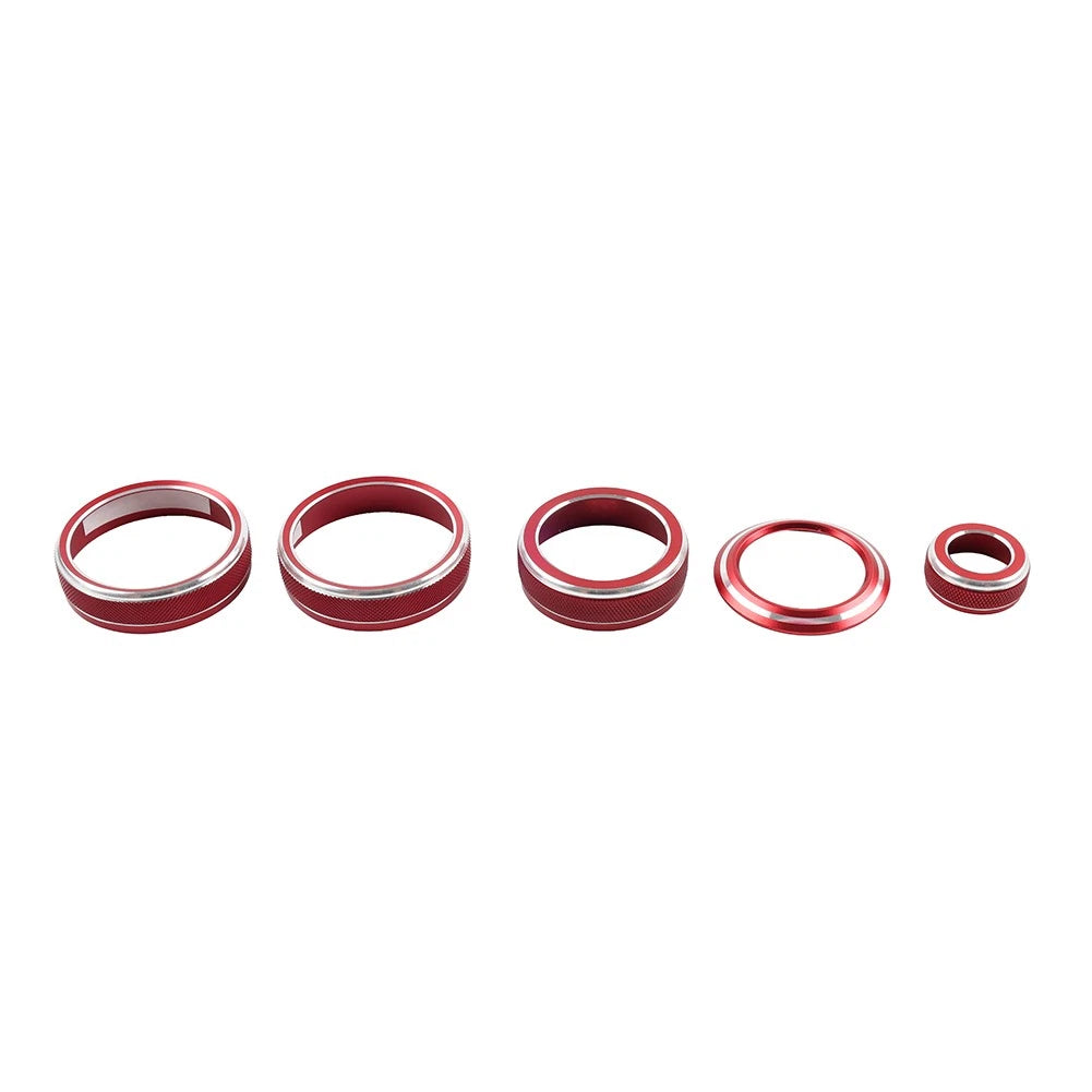 5pcs Red AC Volume Switch Button Ring for Lexus NX250 NX350h (2022–2024)