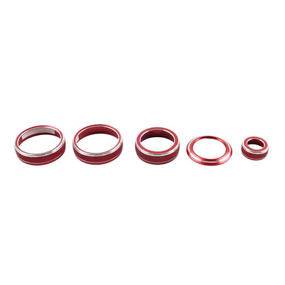5pcs Red AC Volume Switch Button Ring for Lexus NX250 NX350h (2022–2024)