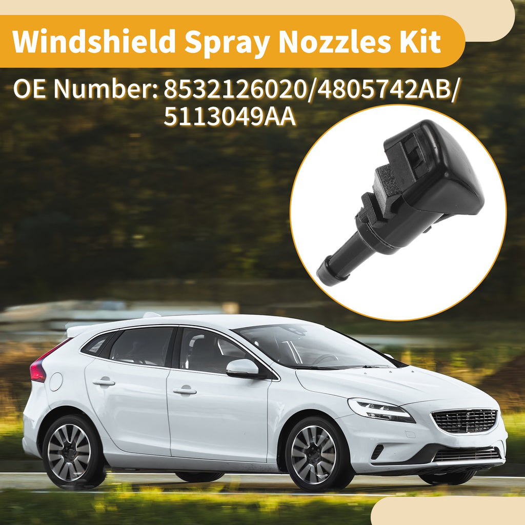Windshield Washer Nozzle Kit with Gaskets for Jeep Compass (2007–2010)