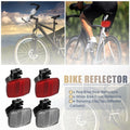 4 Piece Bicycle Front Rear Reflector Kit for Mountain Bike Safety (Red White)