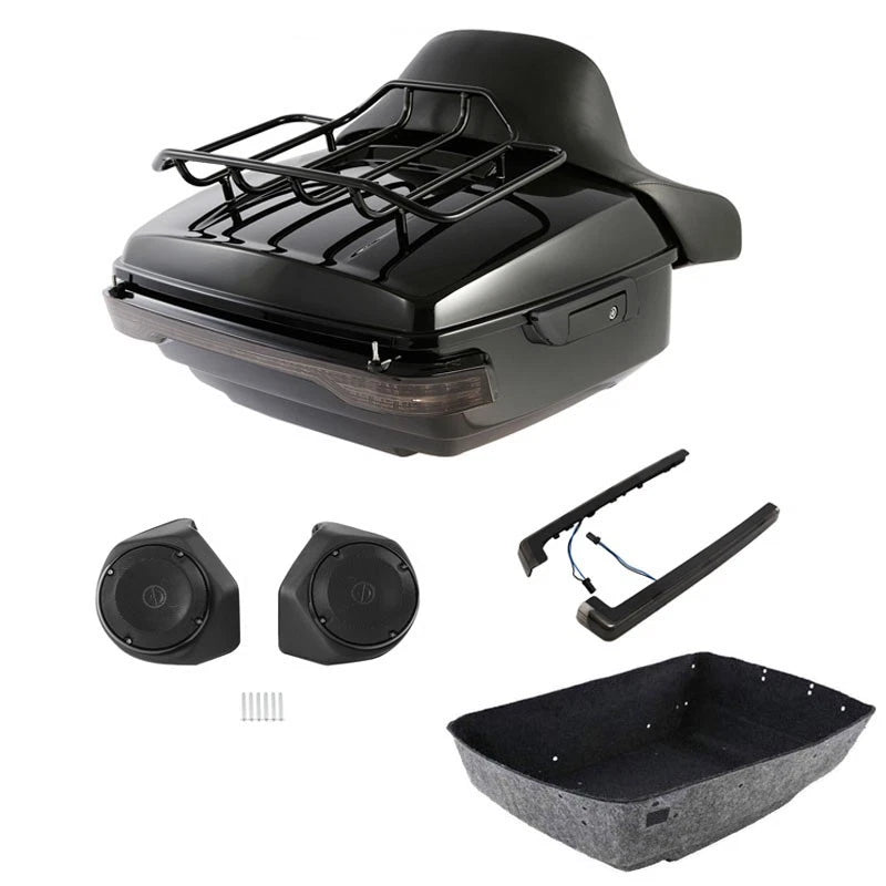 LED Speakers Trunk Pad Rack for Harley Street Road Glide (2014–2026)
