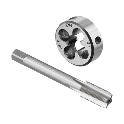 2X Metalworking Tap and Die Set for Right Hand Taps 7/16-28 UN