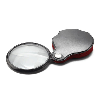10X Mini Folding Magnifying Glass Loupe for Pocket Reading Tool