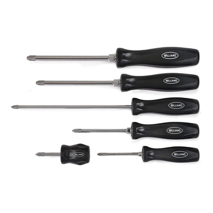 Set of 6 Phillips Screwdrivers for Williams Endurogrip
