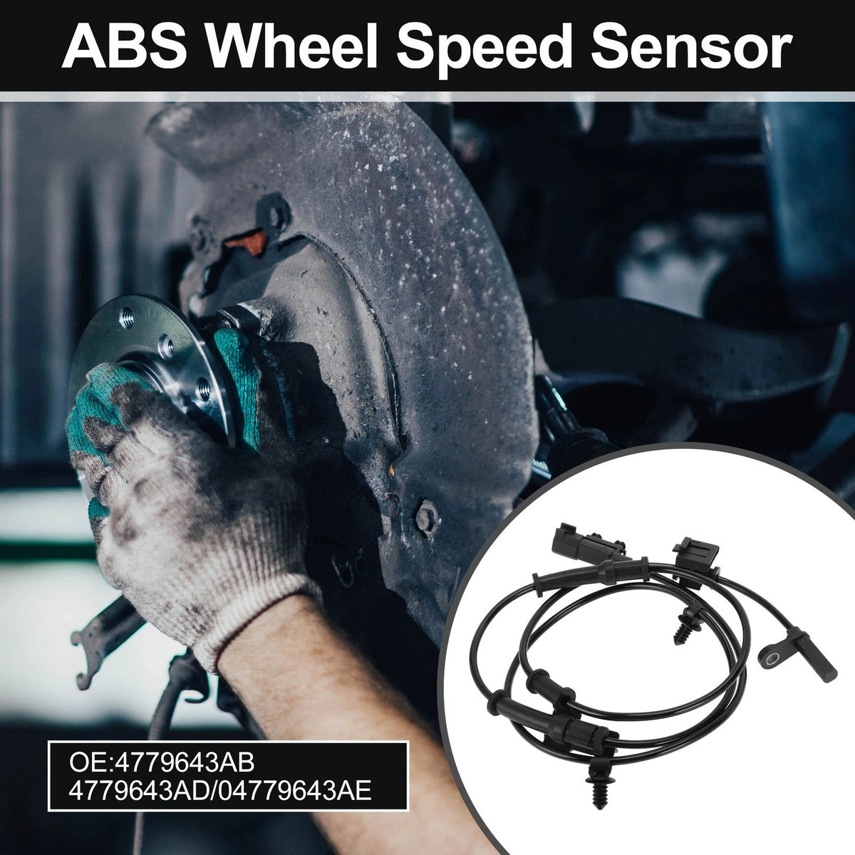 ABS Wheel Speed Sensor Replacement Rear Left for Dodge Challenger Charger (2011–2022)