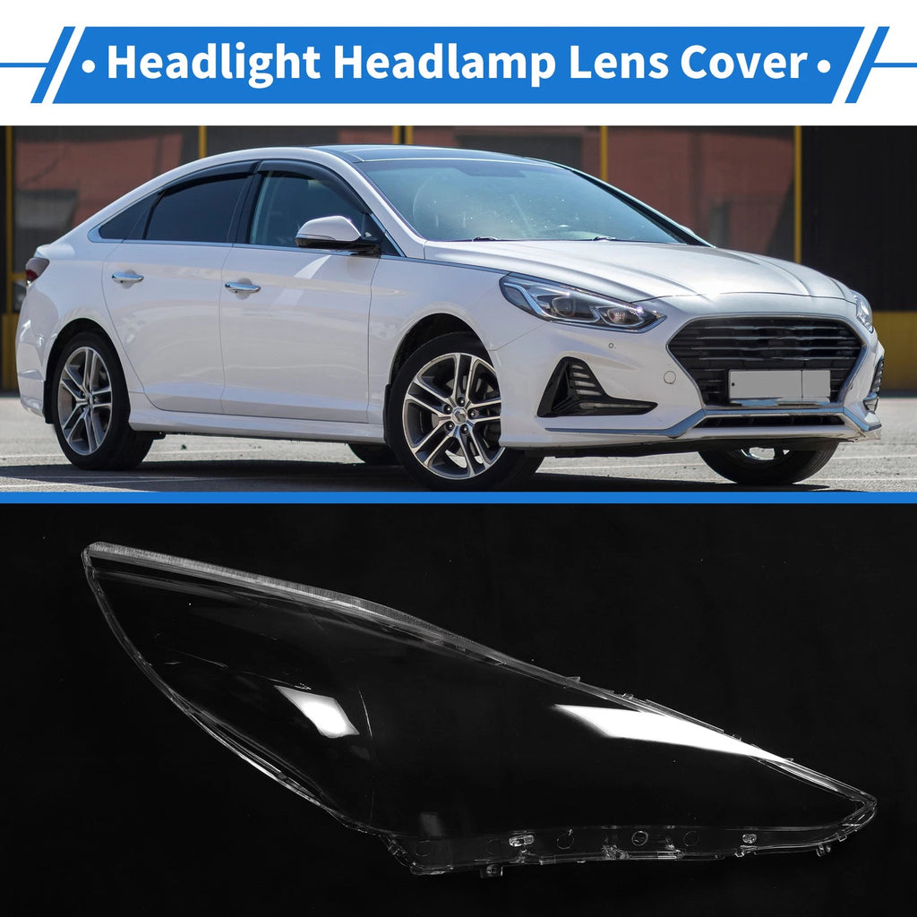 Headlight Lens Cover Front Right Replacement for Hyundai Sonata (2011–2014)