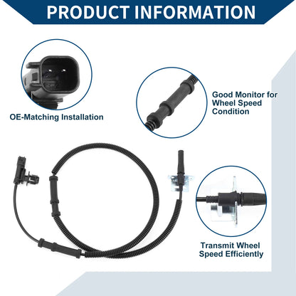 ABS Wheel Speed Sensor for GMC Sierra 3500 HD (2007–2019) No.22761955