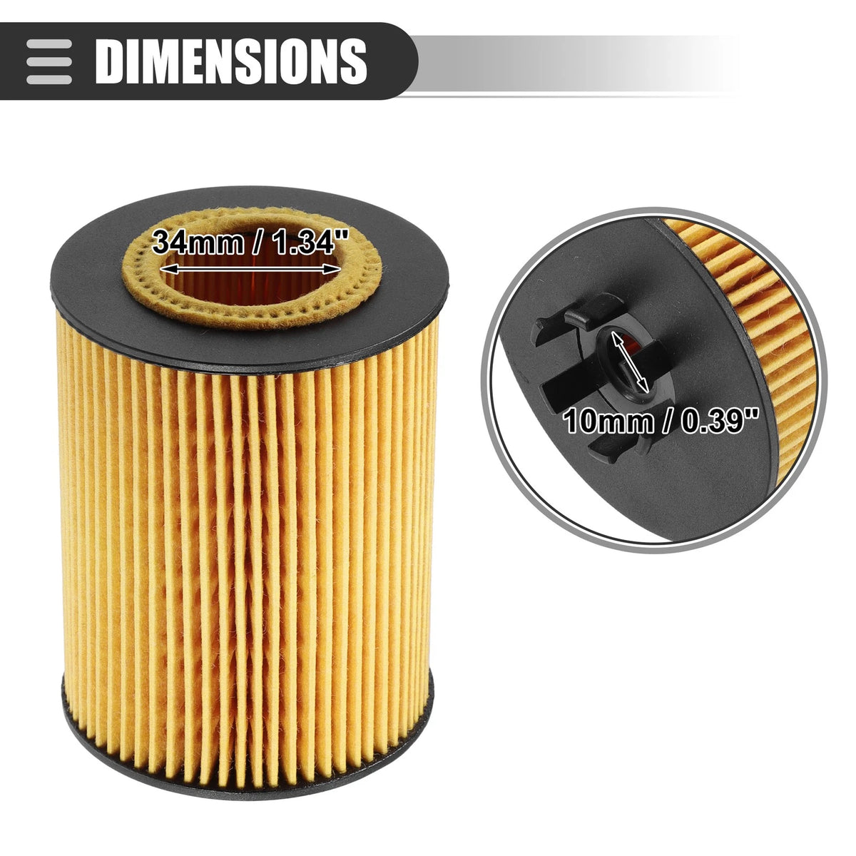 Engine Oil Filters Set with Gasket for BMW 545i 645Ci 745i (2004–2013)