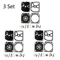 Set of 3 Carburetor Repair Kits for Zama RB-40, FS400, FS450, FS106, FS108, FS120, FS200