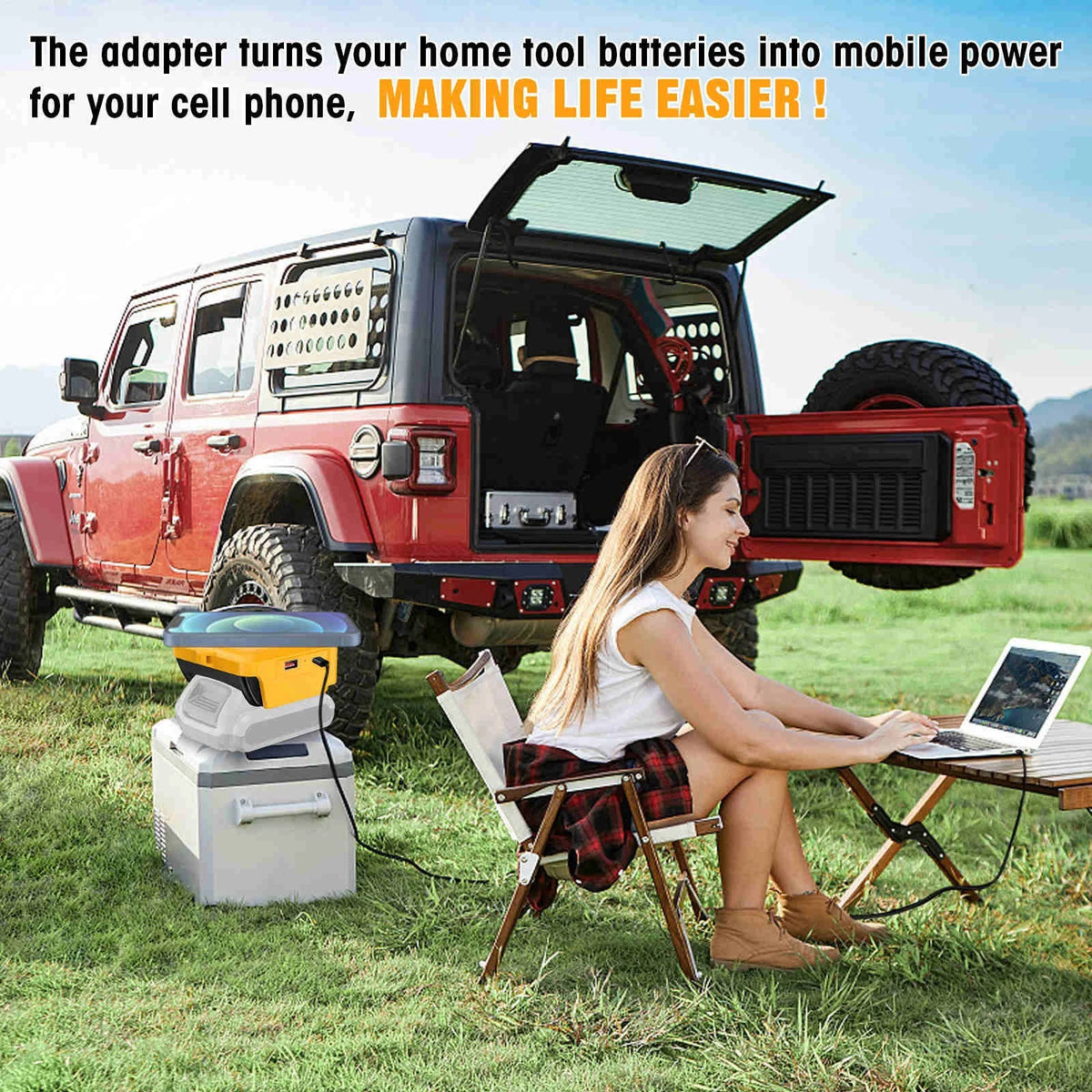 Wireless Charger Adapter for Dewalt 20V Batteries (Universal)