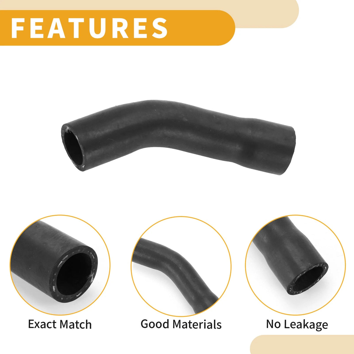 Radiator Hose for Mercedes-Benz C250 (2012–2015) No.A2712030282 Rubber Black