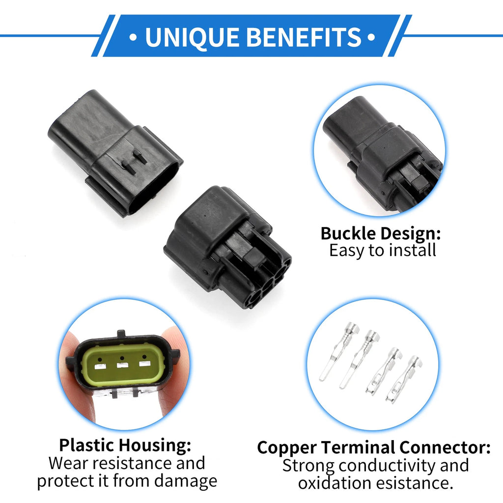 3 Pin Exhaust Air Pressure Sensor Connector Plug for Hyundai (1 Set) (2006–2018)