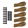 5 Pack Bucket Teeth for Skid Steer (6684447, 1F7958)