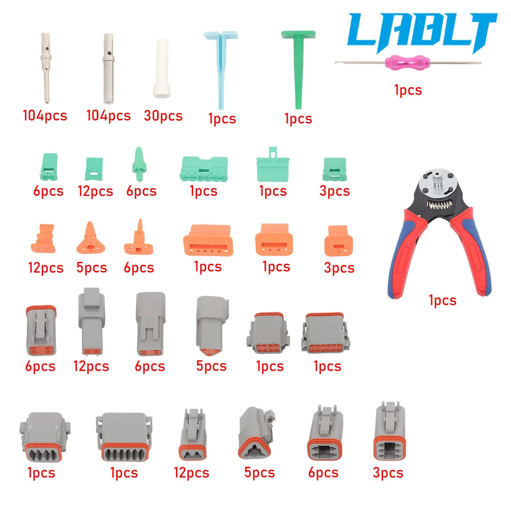 2X LABLT 355 DT Connector Kits 2-12 Pin with Removal Tool Size 16