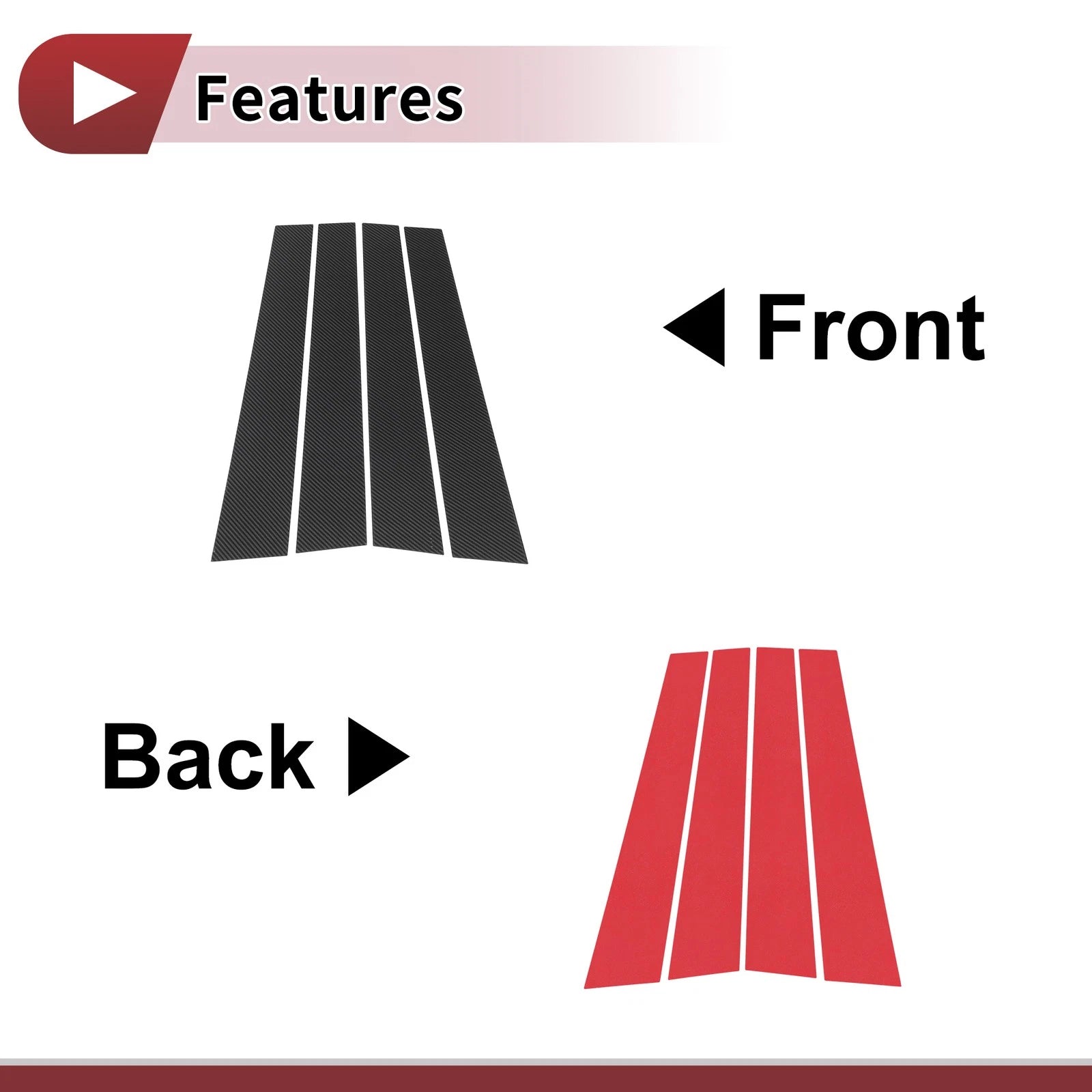 Door Pillar Window Trim Front Left Right for Lexus RX (1998–2002)