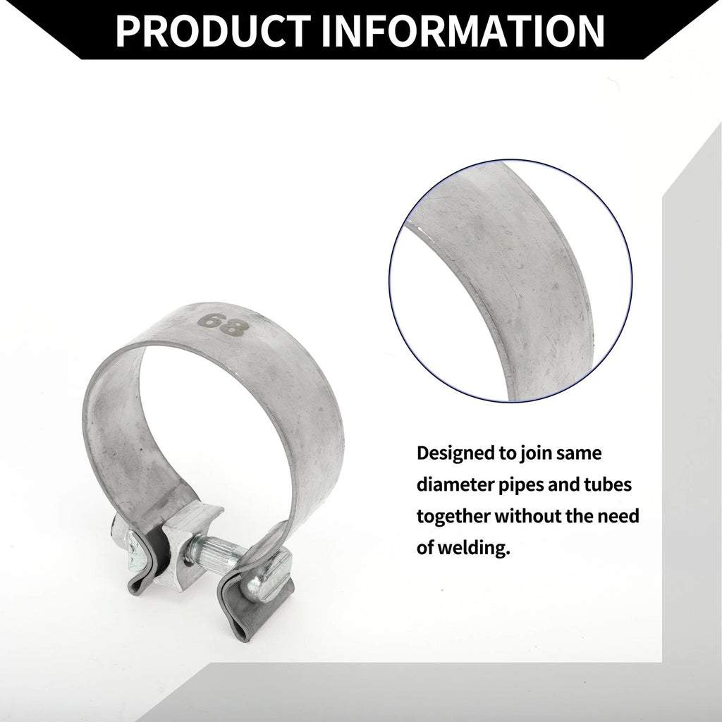 Exhaust Pipe Clamp for Car (2.68" 30mm)