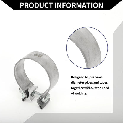Exhaust Pipe Clamp for Car (2.68" 30mm)
