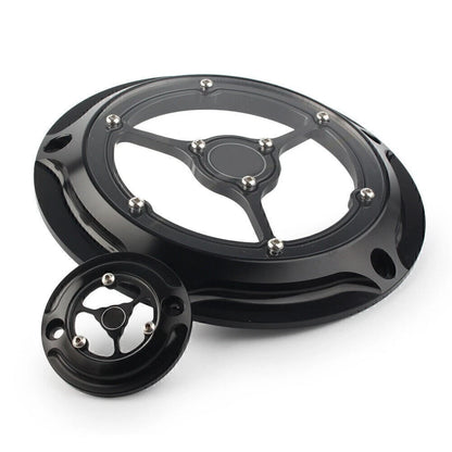 Clarity Timing Covers for Harley Touring FLH/T (2014–2018) - Black