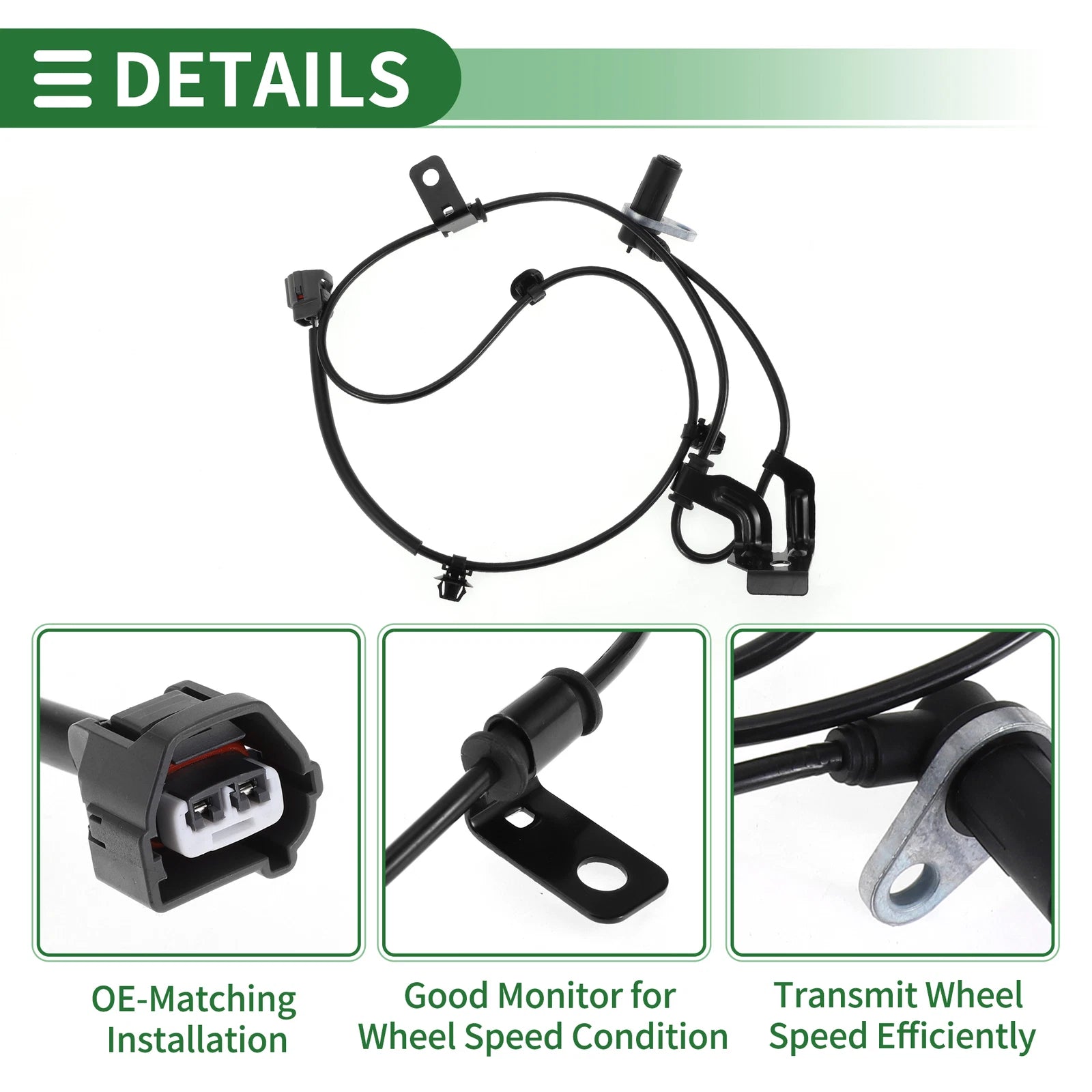 ABS Wheel Speed Sensor No.MN113196 for Mitsubishi Eclipse (1995–1999)