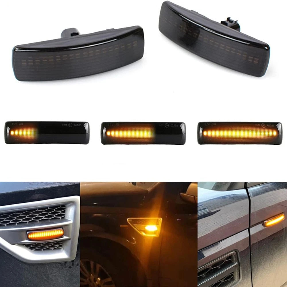 2Pcs Smoke LED Side Marker Light for Land Rover Range Rover Sport (2006–2013)