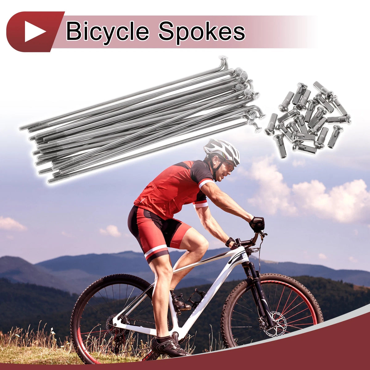 Bicycle Spokes Set 105mm 304 Stainless Steel for 20 Inch Wheels (1940–1940)