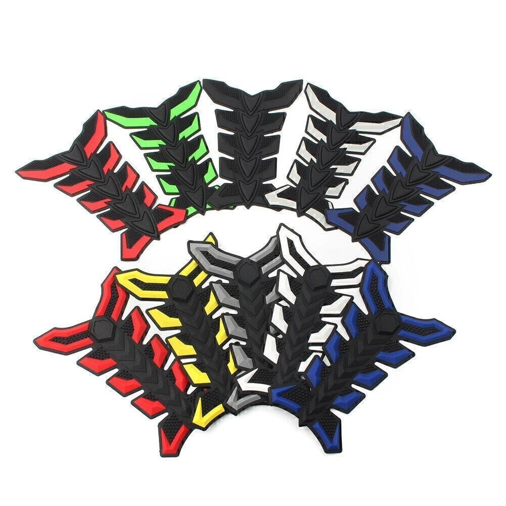 3D Fish Bone Gas Fuel Oil Tank Pad Decal Sticker Protector for Universal Motorcycle