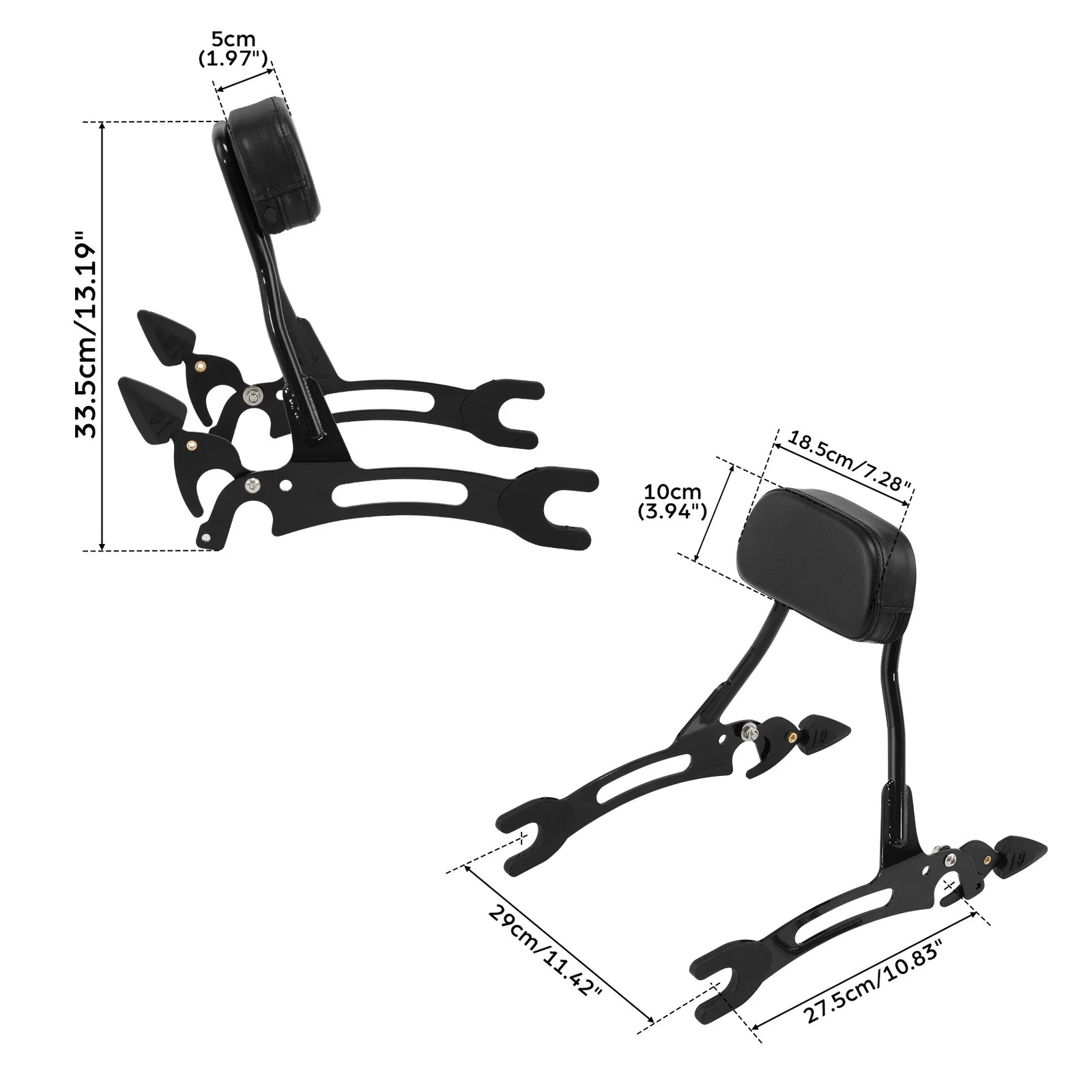 Sissy Bar Backrest Mounting Spools for Indian Chieftain (2014–2025)