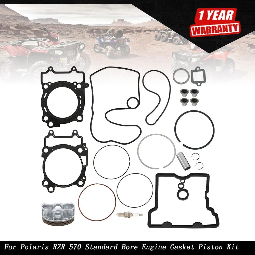 Standard Bore Engine Gasket Piston Kit for Polaris RZR 570 (2012–2016)