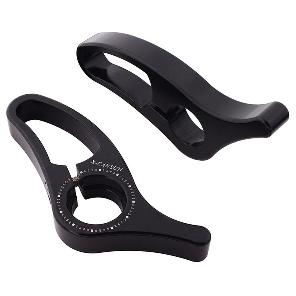 2X TPR Rubber Mountain Bike Handlebar Grips with Aluminum Alloy Bar Ends
