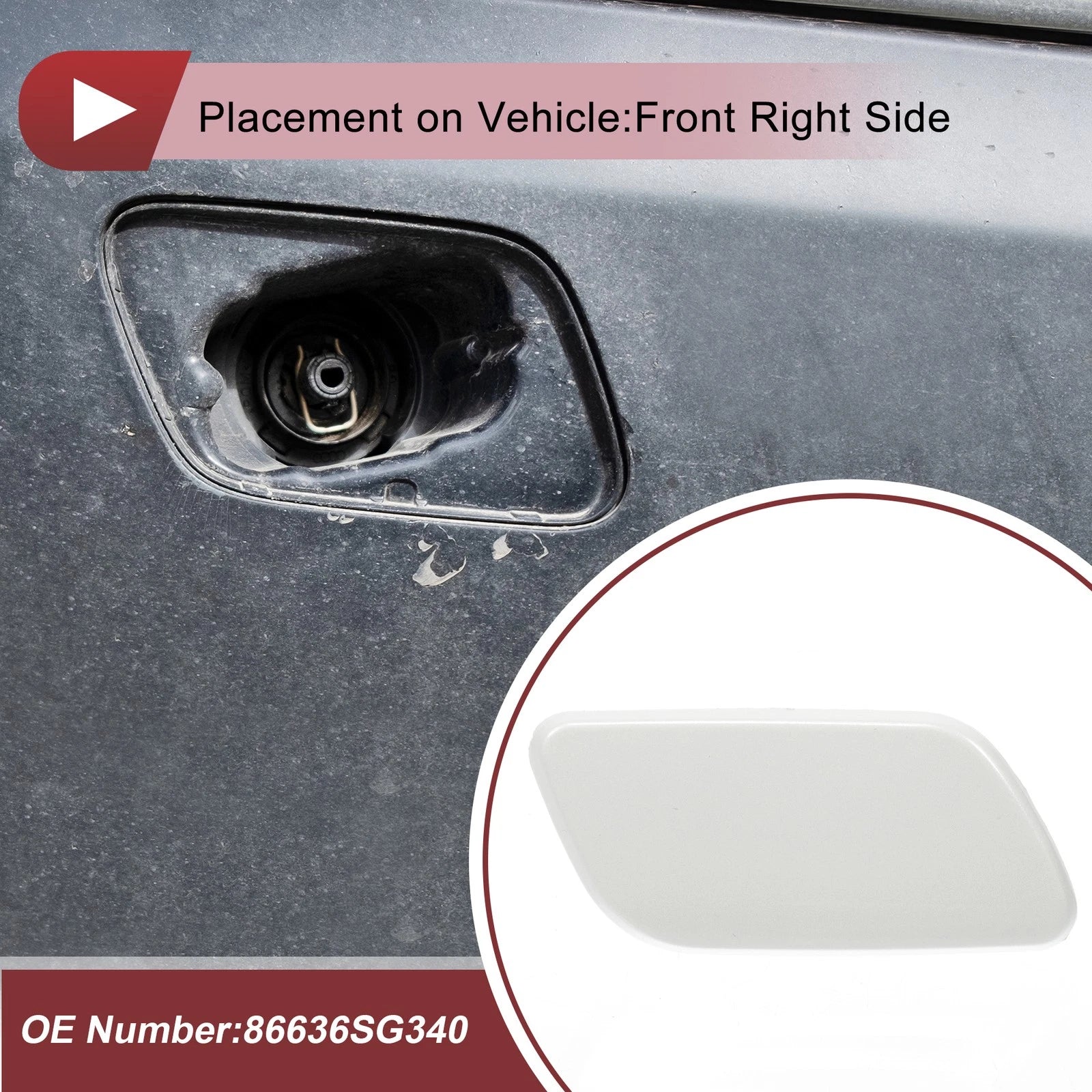 Front Right Washer Nozzle Cover Cap for Subaru Forester (2016–2018)
