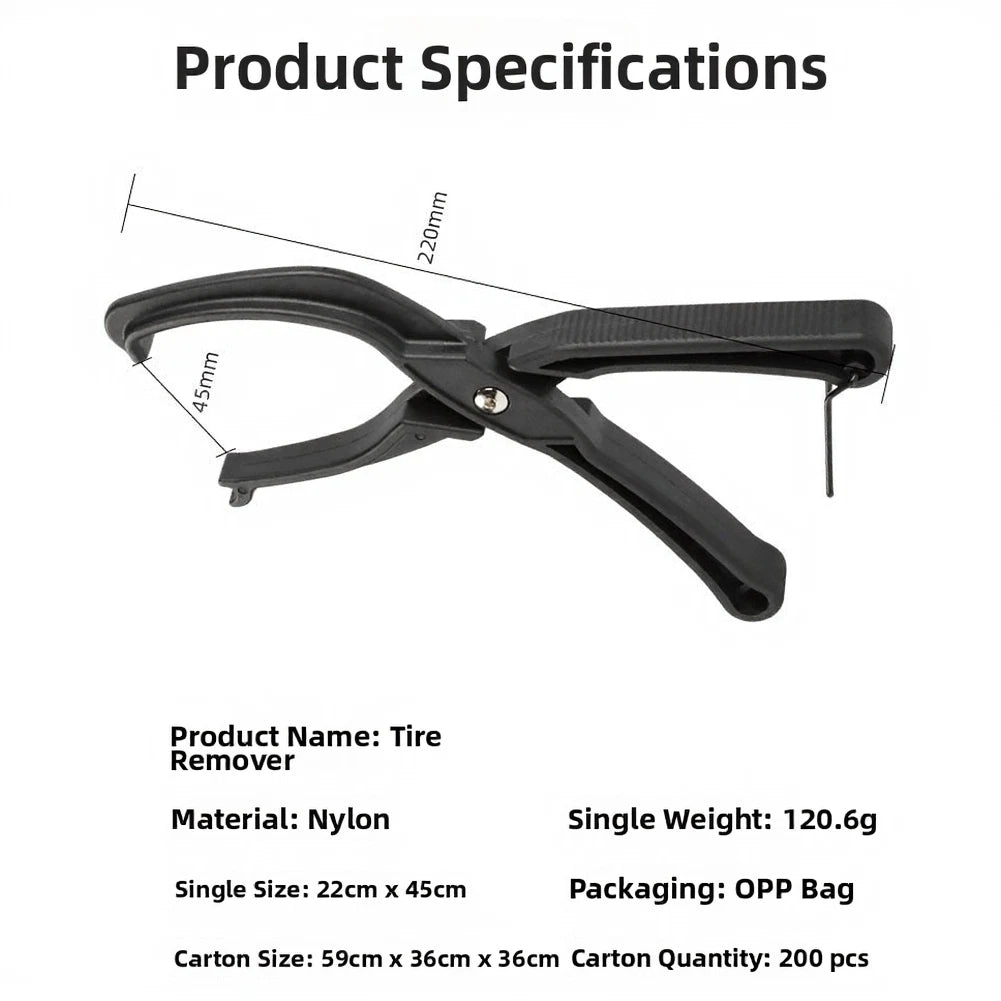 Tire Remover Tool for Standard Bicycles (Compatible with Most Sizes)