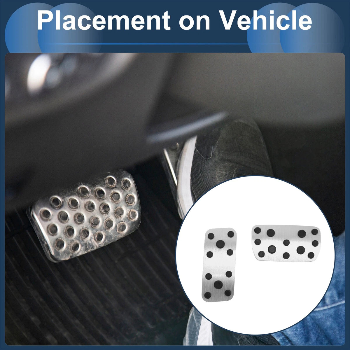 Accelerator Pedal Covers 2 Pcs for Subaru Forester (2006–2018) Silver Tone