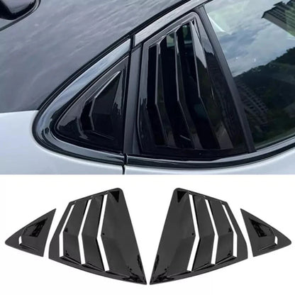 Window Scoop Trim for - Glossy Black Louver