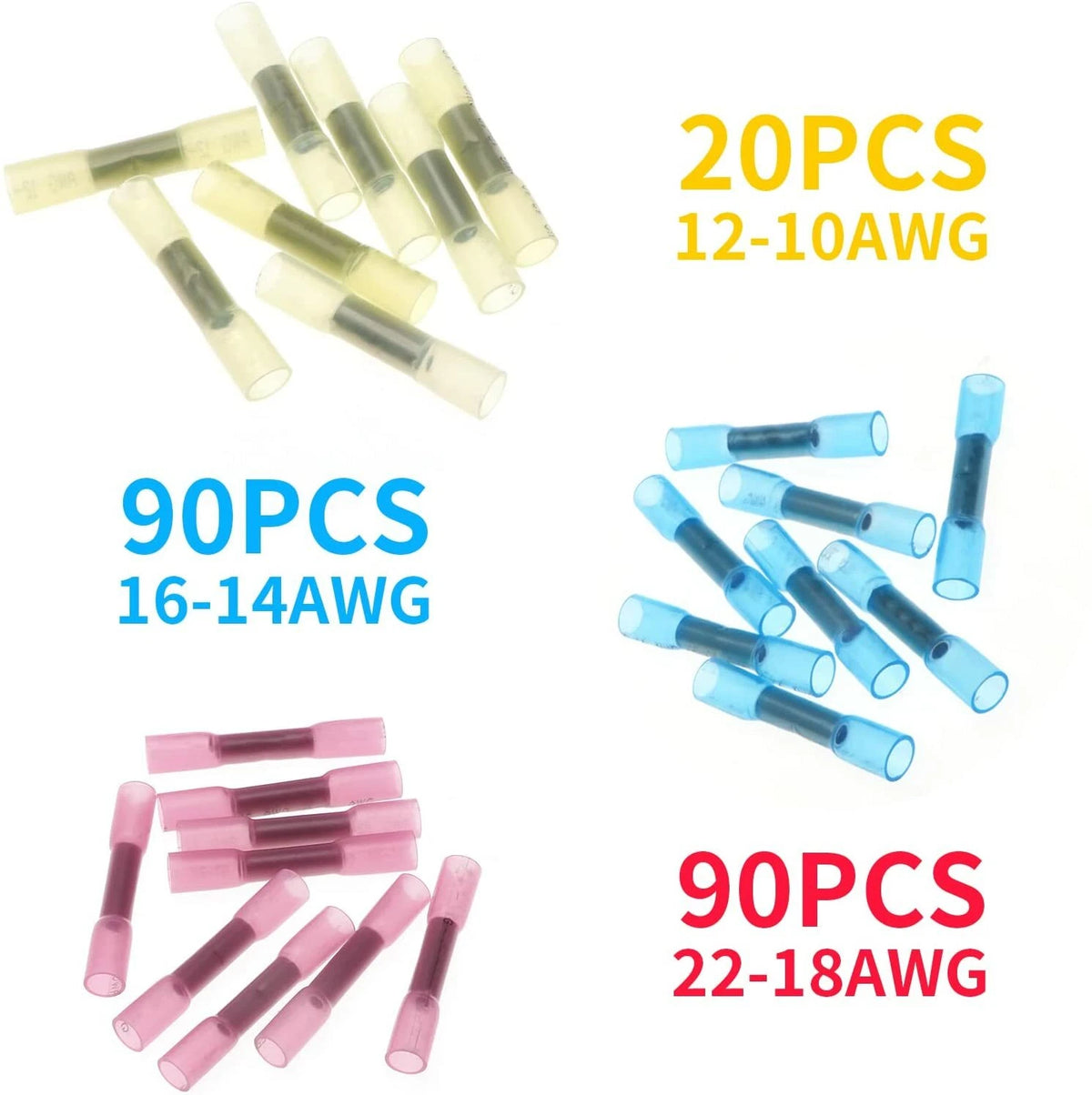 Heat Shrink Wire Connectors Set for Universal Use (135X)