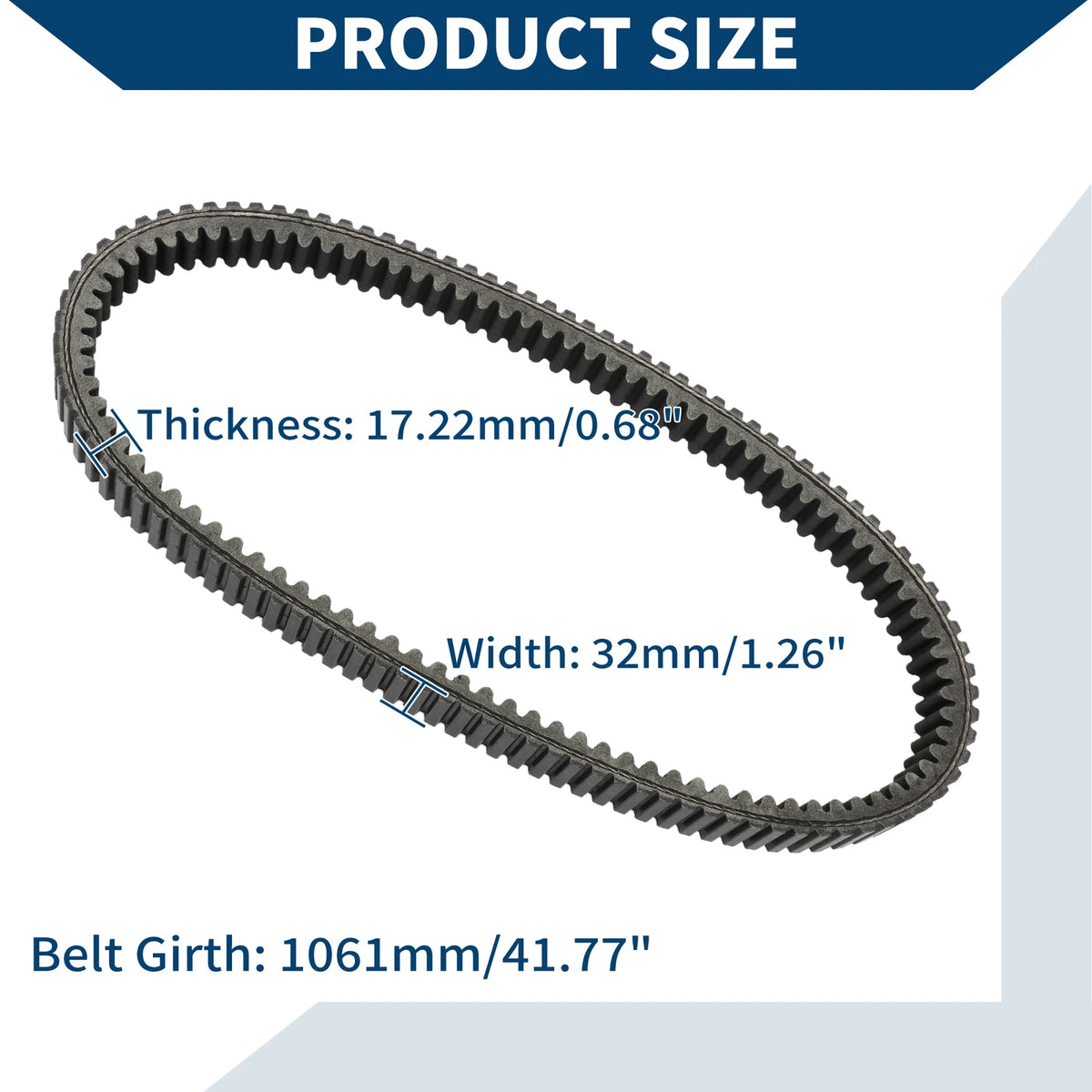 Drive Belt V-Belt No.3211169 for Polaris Ranger 500 (2015–2019)