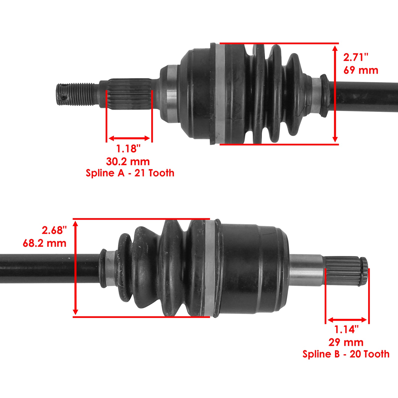 Front Right CV Joint Axle Replacement for Honda Rancher TRX420FE1 (2014–2016)