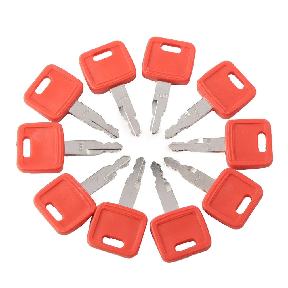 10PCS Ignition Keys for Fiat John Deere Excavator