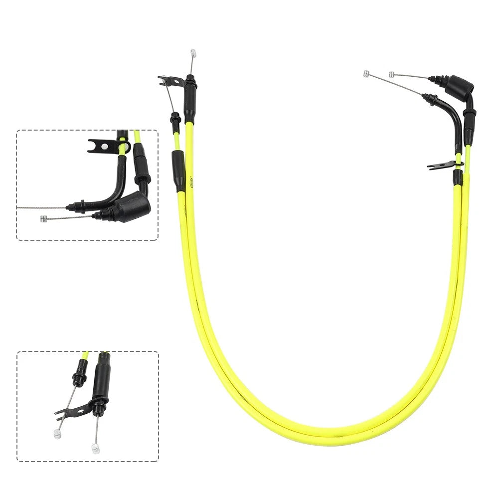 Throttle Cable Wire Line Linkage Yellow For Suzuki GSXR1000 2017-2023 2024