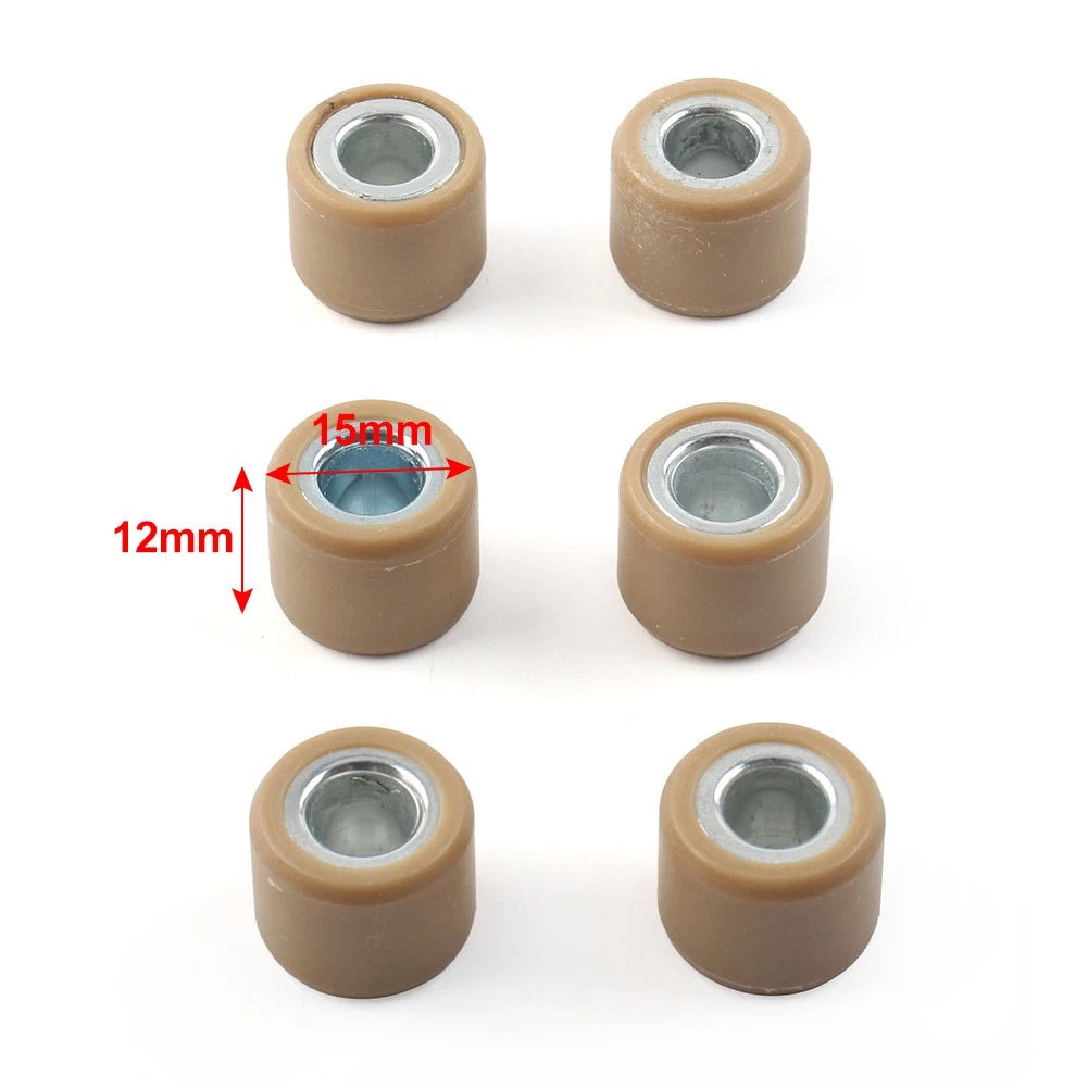 6pcs 15x12mm Variator Weights for Yamaha Jog 50 90 (1990–2023)
