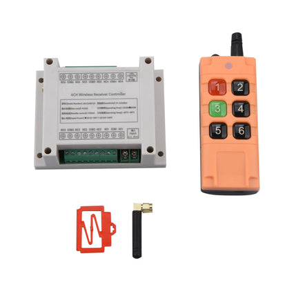 6 Channel 10A Relay Receiver Wireless Remote Control RF Switch 433MHz
