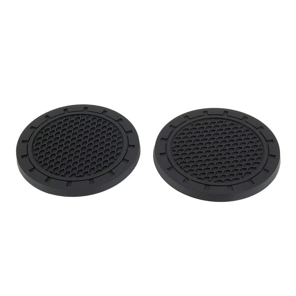 2X Rubber Car Coasters for Universal Fit (Non-slip)