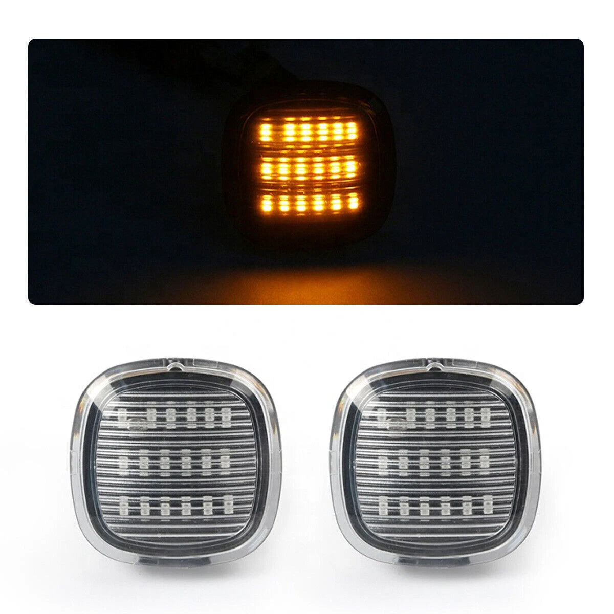 2X Clear LED Side Marker Light for Audi A3 A4 A8 B5 SEAT SKODA Octavia Roomster (1996–2020)