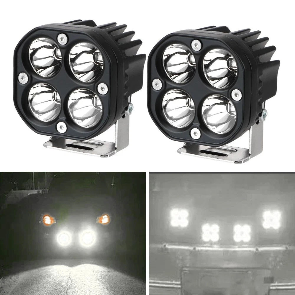 2Pcs LED Cube Pods Work Light for Offroad Vehicles (3 Inch)