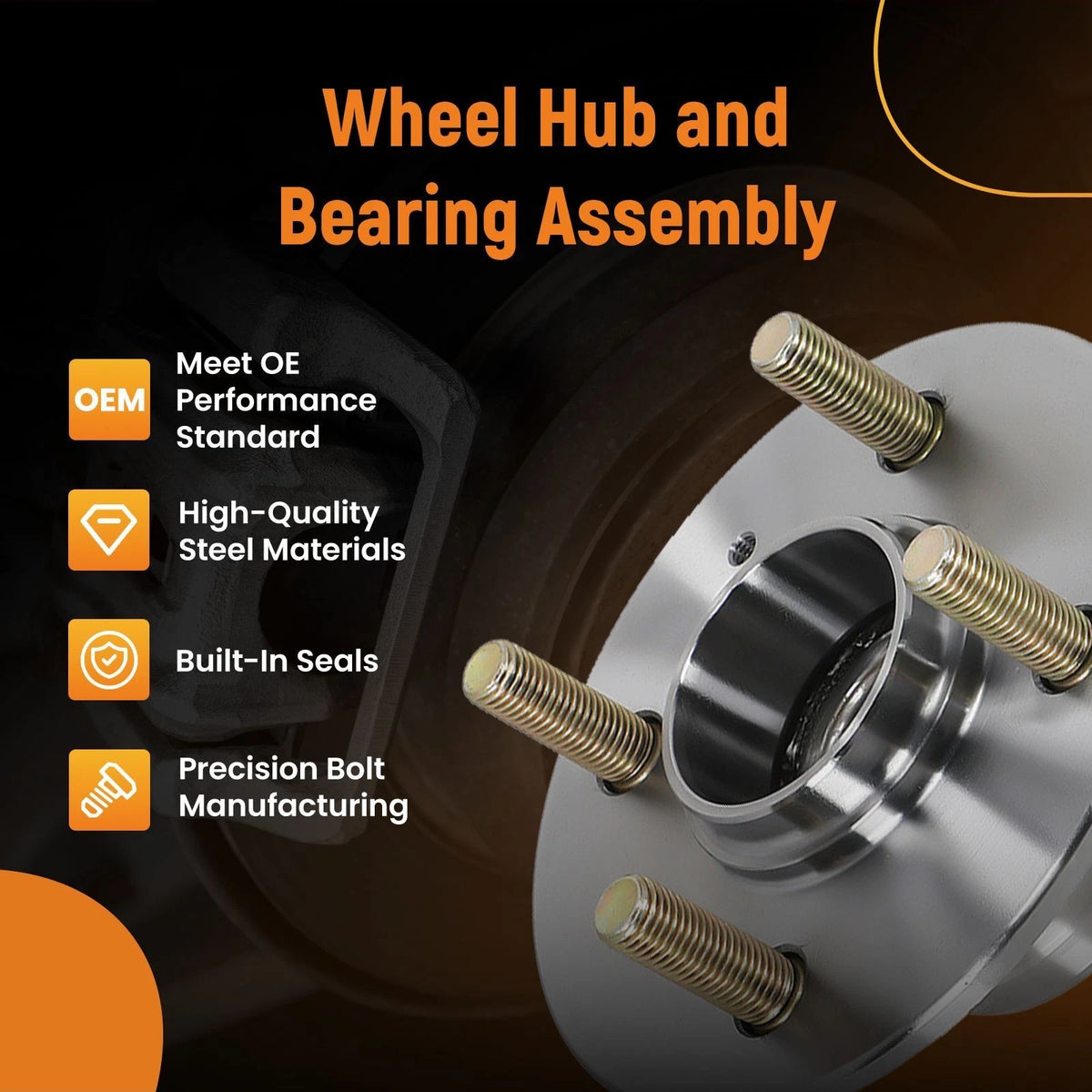 2X Rear Wheel Hub Bearing Assembly for Hyundai Accent (2000–2006) 512193 SK512193