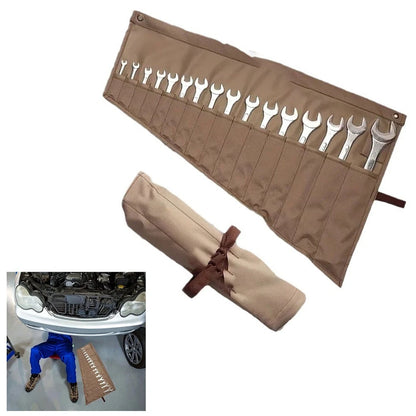 Waterproof Tool Roll Bag with 16 Pockets for Tools and Equipment