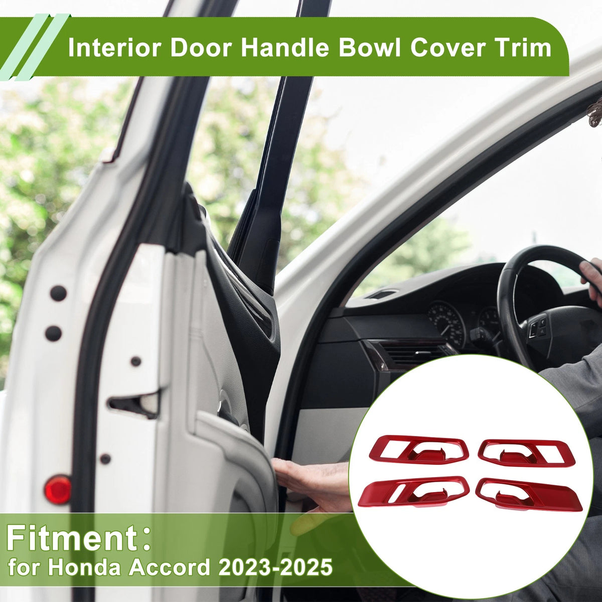 Interior Door Handle Bowl Cover Trim Replacement for Honda Accord 2023-2025