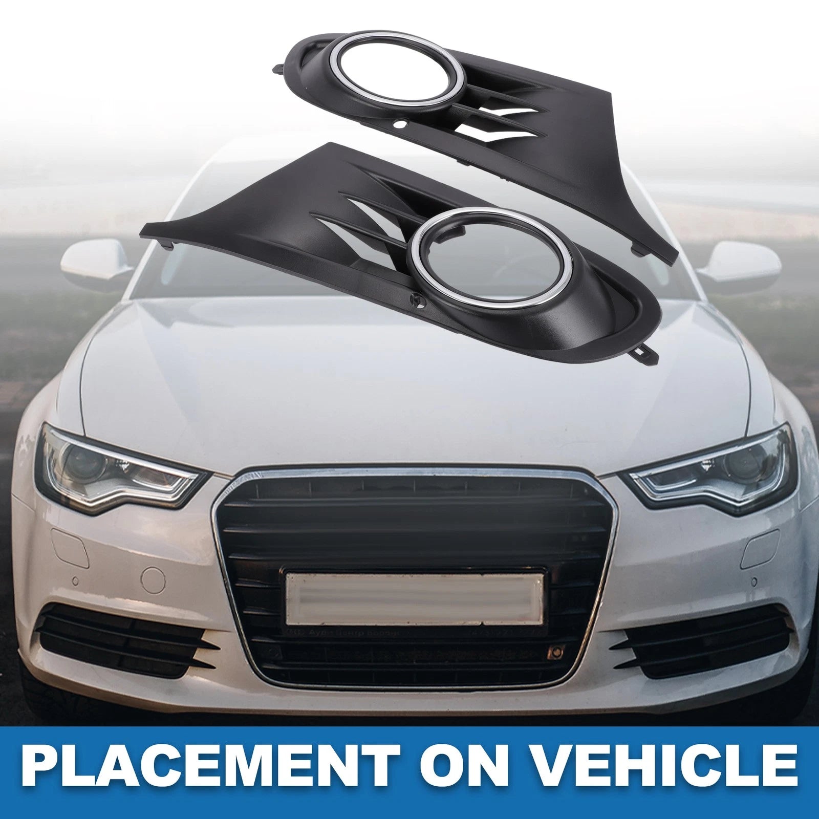 Car Front Fog Light Grill Pair Replacement for Volkswagen Golf MK6 (2009–2014)