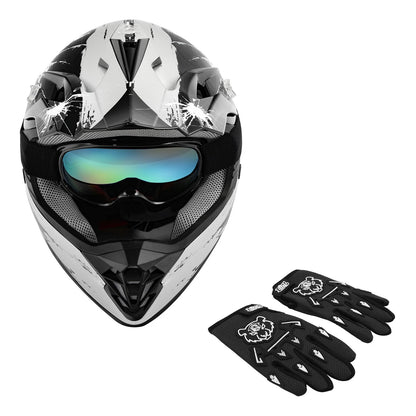 Youth ATV Helmet for Kids Motorcycle Full Face Off Road (DOT Approved)